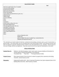 Building Permit Application &amp; Scope of Work - Haltom City, Texas, Page 2