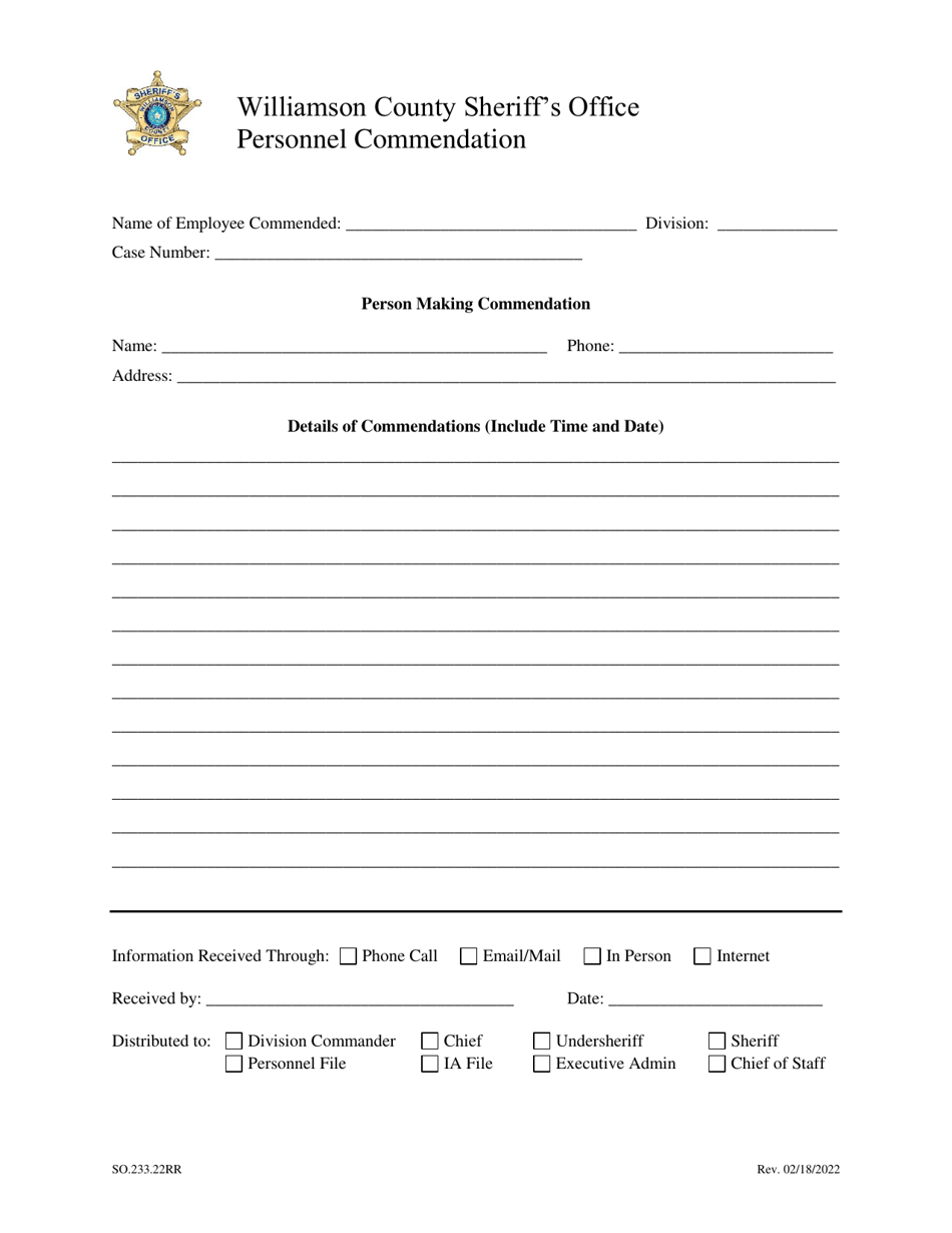 Form SO.233.22RR Fill Out, Sign Online and Download Printable PDF