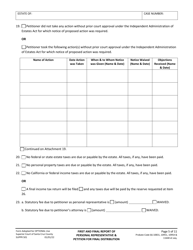 Form SUPPR501 First and Final Report of Personal Representative and Petition for Final Distribution - County of Santa Cruz, California, Page 5