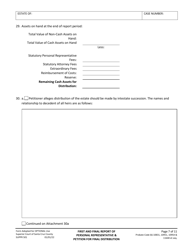 Form SUPPR501 First and Final Report of Personal Representative and Petition for Final Distribution - County of Santa Cruz, California, Page 7