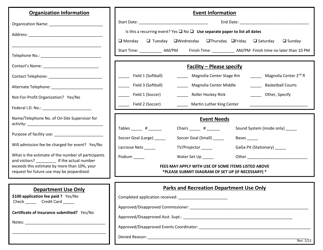 Use of Recreation Facility Form - City of Long Beach, New York, Page 2