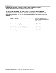 Combined Worksheet for-Postdivorce Maintenance Guidelines and, if Applicable, Child Support Standards Act (For Contested Cases) - New York, Page 14