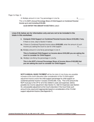 Combined Worksheet for-Postdivorce Maintenance Guidelines and, if Applicable, Child Support Standards Act (For Contested Cases) - New York, Page 17