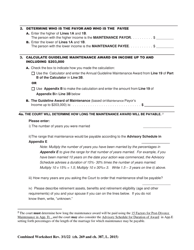 Combined Worksheet for-Postdivorce Maintenance Guidelines and, if Applicable, Child Support Standards Act (For Contested Cases) - New York, Page 2