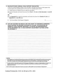 Combined Worksheet for-Postdivorce Maintenance Guidelines and, if Applicable, Child Support Standards Act (For Contested Cases) - New York, Page 4