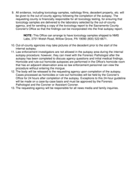 Protocol for out-Of-County Autopsy Request - Sacramento County, California, Page 2