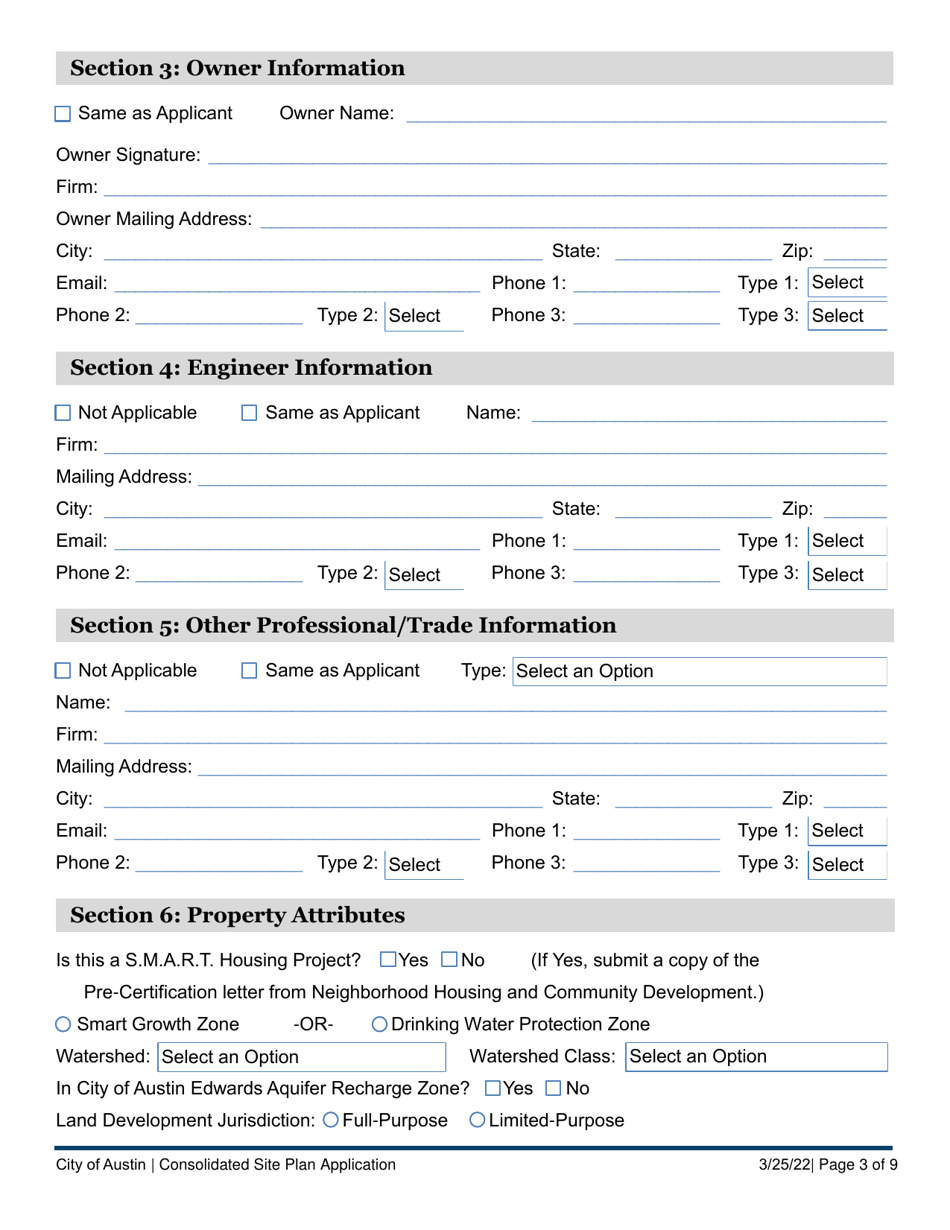Consolidated Site Plan Application - Administrative and Land Use Commission (C Plan) - City of Austin, Texas, Page 3