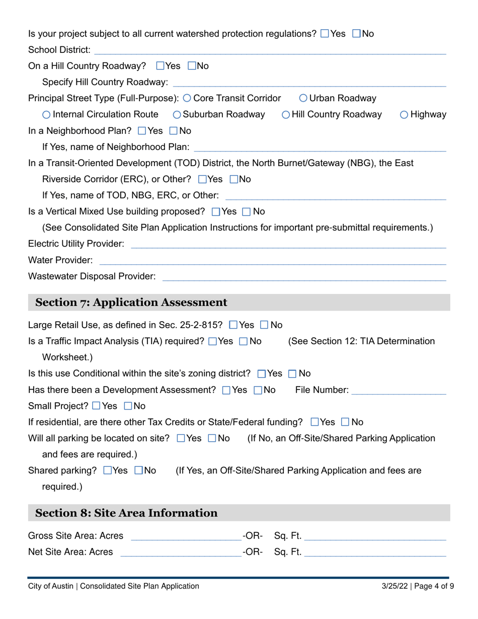Consolidated Site Plan Application - Administrative and Land Use Commission (C Plan) - City of Austin, Texas, Page 4