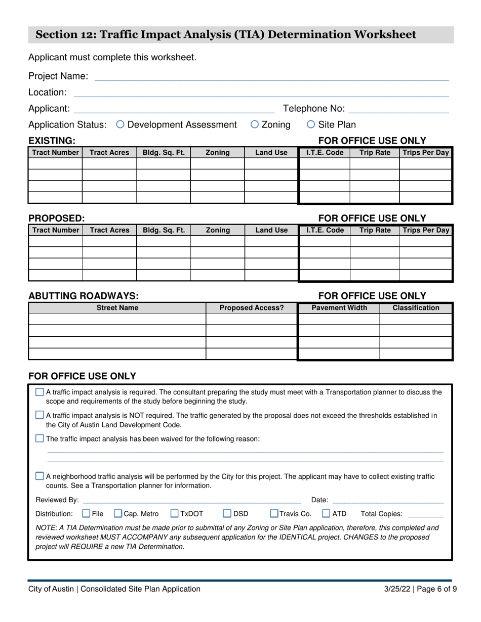 Consolidated Site Plan Application - Administrative and Land Use Commission (C Plan) - City of Austin, Texas, Page 6