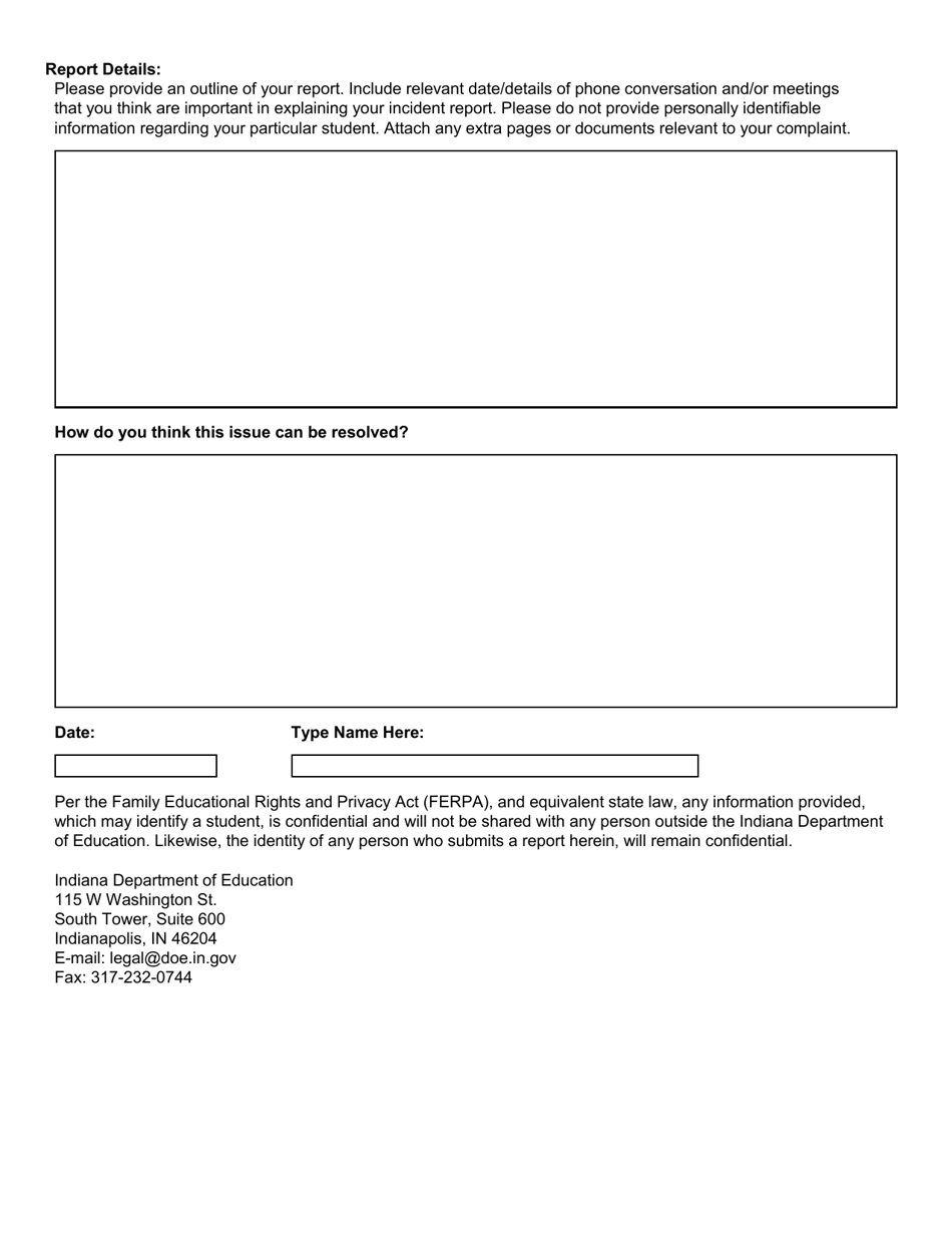 Reports Related to the Use of Seclusion  Restraint - Indiana, Page 2