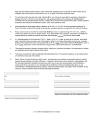 School Bus Driver&#039;s Employment Contract - Indiana, Page 2