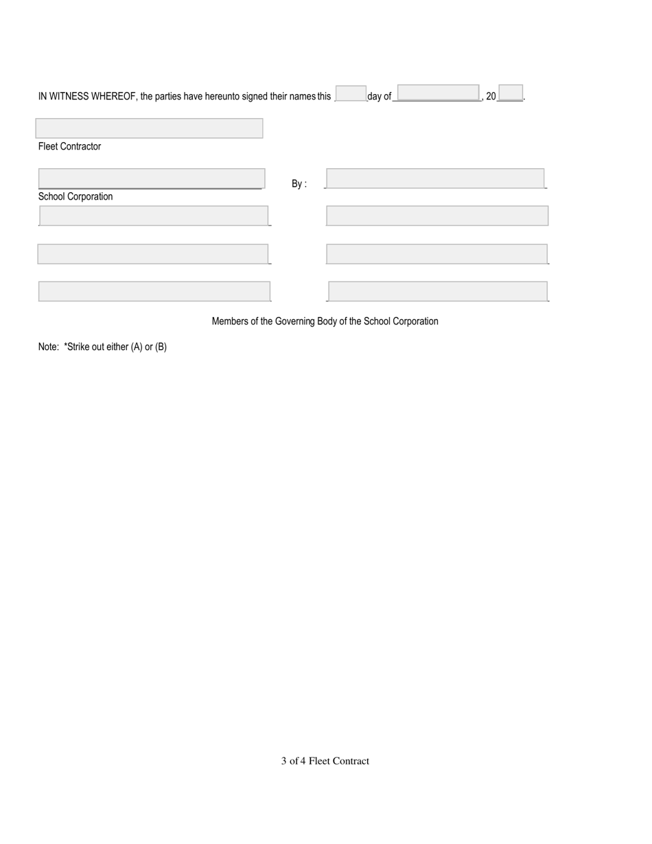 Fleet Contract for Transporting Children - Indiana, Page 3