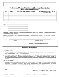 Form SB-12950 Ex Parte Application and Order to Serve Summons by Posting - County of San Bernardino, California, Page 2