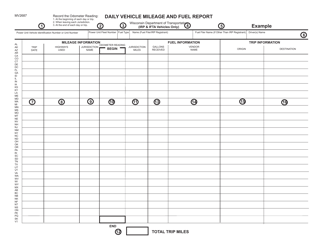 Form MV2687 Daily Vehicle Mileage and Fuel Report - Wisconsin, Page 3
