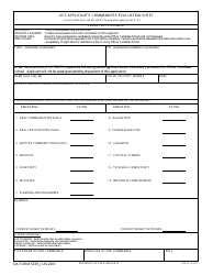 Document preview: DA Form 5339 Ocs Applicant's Commanders Evaluation Sheet