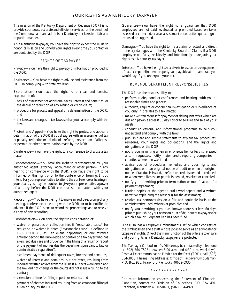 Form 12A638 Statement of Financial Condition for Individuals - Kentucky, Page 4