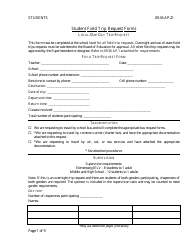 Student Field Trip Request Forms