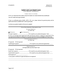 Student Field Trip Request Forms, Page 3