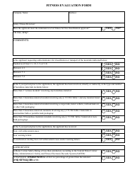 Document preview: Fitness Evaluation Form