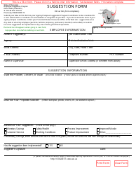 Document preview: Form DOA-15800 Suggestion Form - Wisconsin