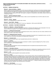 Instructions for Form F-11020 Prior Authorization Request for Hearing Instrument and Audiological Services (Pa/Hias1) - Wisconsin, Page 2