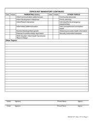 Form DMAP2471 Oregon Maternity Case Management Training and Education Tracking - Oregon, Page 2
