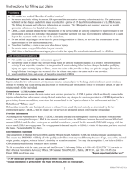 Form OHA8705 Law Enforcement Medical Liability Account Claim - Oregon, Page 2