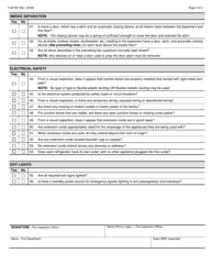 Form F-60795 Community Based Residential Facility (Cbrf) Fire Inspection - Wisconsin, Page 3