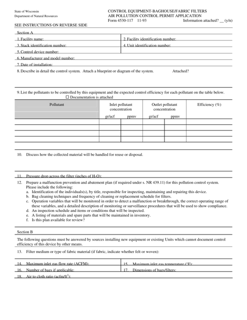 Form 4530-117  Printable Pdf