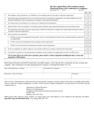 Form 4530-175 Hot Mix Asphalt Plant Gop Combined Annual Monitoring Report and Certification of Compliance - Wisconsin, Page 2