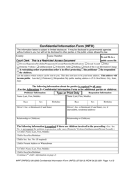 Document preview: Form WPF DRPSCU09.0200 Confidential Information Form (Info) - Washington