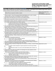 Form 4400-302 Construction &amp; Demolition (C&amp;d) Waste Processing Facility Application for Plan of Operation Approval - Wisconsin, Page 5