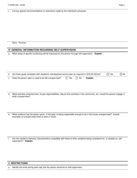 Form F-60309 Self Supervision Evaluation and Waiver Request - Wisconsin, Page 3