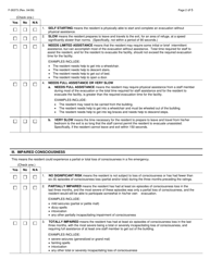 Form F-62373 Resident Evacuation Assessment - Wisconsin, Page 2