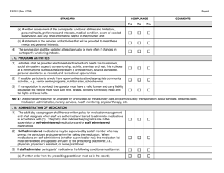 Form F-62611 Family Adult Day Care Certification Standards Checklist - Wisconsin, Page 4