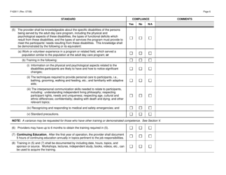Form F-62611 Family Adult Day Care Certification Standards Checklist - Wisconsin, Page 6