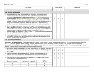 Form F-62611 Family Adult Day Care Certification Standards Checklist - Wisconsin, Page 7