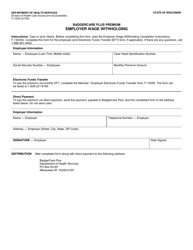 Form F-13025 Employer Wage Withholding - Wisconsin, Page 2