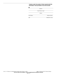 Form CV-451 Petition for Confidential Name Change for Adult or Minor 14 or Older - Wisconsin, Page 2