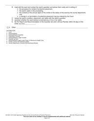 Form GN-4090 Order Appointing Guardian Ad Litem (Annual Review of Protective Placement) - Wisconsin, Page 2