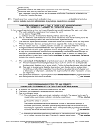 Form GN-4170 Petition for Involuntary Administration of Psychotropic Medication (With Petition for Protective Services) - Wisconsin, Page 2