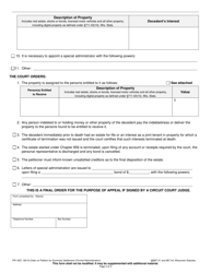 Form PR-1837 Order on Petition for Summary Settlement (Formal Administration) - Wisconsin, Page 3