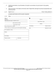 Form PR-1840 Petition for Summary Assignment (Formal Administration) - Wisconsin, Page 3