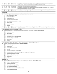 Form DCF-F-2829 National Youth in Transition Database (Nytd) Survey for Wisconsin Youth Age 19 - Wisconsin, Page 2