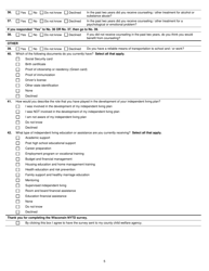 Form DCF-F-2829 National Youth in Transition Database (Nytd) Survey for Wisconsin Youth Age 19 - Wisconsin, Page 5