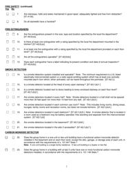 Form DCF-F-CFS0909 Fire Safety Inspection - Group Homes - Wisconsin, Page 2