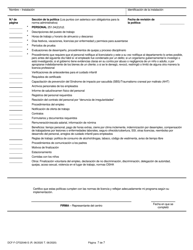 Formulario DCF-F-CFS2048-S Lista De Verificacion De La Politica: Centros Grupales De Cuidado Infantil - Wisconsin (Spanish), Page 7