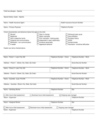 Form DCF-F-CFS2152 Adolescent Assessment/Placement Stabilization Center Admission - Wisconsin, Page 2
