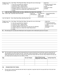 Form DCF-F-CFS2099-H Kinship Care Caretaker Application - Wisconsin (Hmong), Page 3