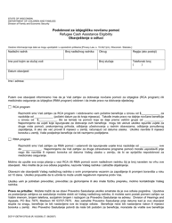 Document preview: Form DCF-F-DETM13753-B Refugee Cash Assistance Eligibility - Notice of Decision - Wisconsin (Bosnian)